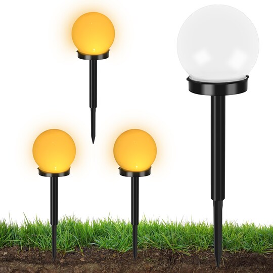 NEX; Solar Globe Pathway Lights, Outdoor LED Ball Ground Stake Lights, Waterproof Landscape Lighting for Lawn Garden Yard; Category:Night Lights; Image:1